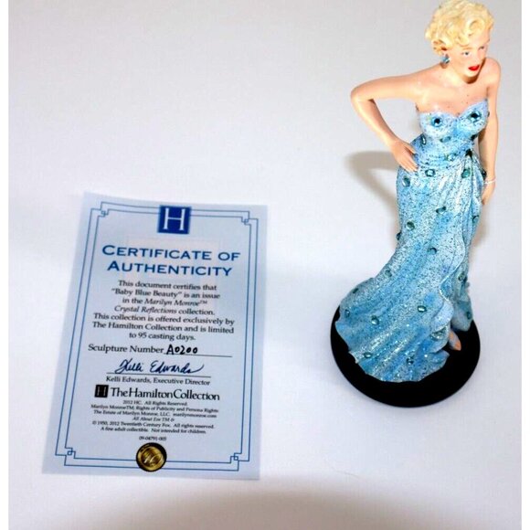 Marilyn Monroe Figurine Hamilton Collection with Certificate of Authenticity - Picture 7 of 8